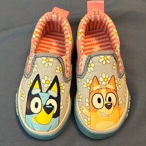 Kids Cartoon Character Slip-On Shoes - Pink and Blue